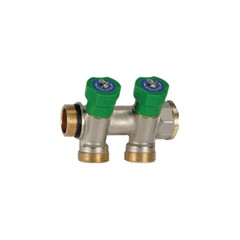 COLLETTORE CON RUBINETTI A 2VIE Ø 1/2'' M