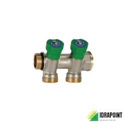 COLLETTORE CON RUBINETTI A 2VIE Ø 1/2'' M