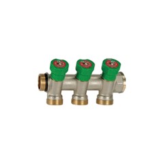 COLLETTORE CON RUBINETTI A Ø 3VIE 1/2''M
