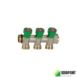 COLLETTORE CON RUBINETTI A Ø 3VIE 1/2''M