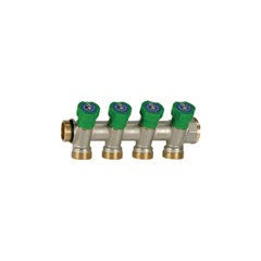 COLLETTORE CON RUBINETTI A Ø 4VIE 1/2''M