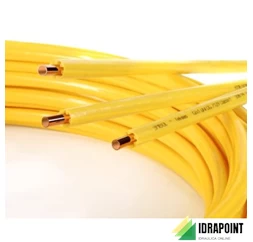 TUBO RAME TEKGAS Ø 12 MM GUAINA GIALLA
