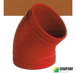 GOMITO SCANALATO A 45° 120 DN 50 Ø 2