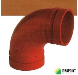 GOMITO SCANALATO A 90° 90 DN 40 Ø 1.1/2