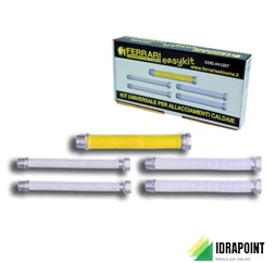 KIT FLESSIBILE IN ACCAIO INOX PER ALLACCIO CALDAIE