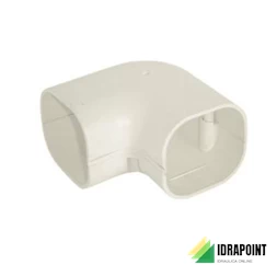 CURVA PIANA IN PVC A 90° EFFE LINE - 77X67 MM