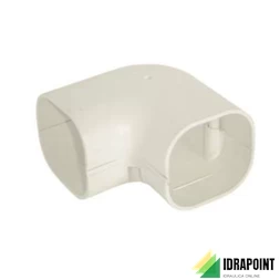 CURVA PIANA IN PVC A 90° EFFE LINE - 77X67 MM