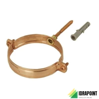 FERMATUBO A VITE CON TASSELLO PLUVIALE IN RAME Ø 80 MM