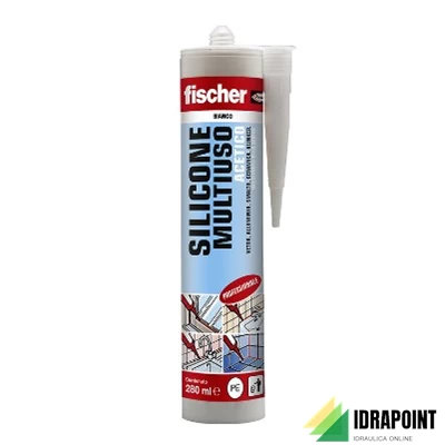 FISCHER SILICONE ACETICO MULTIUSO BIANCO