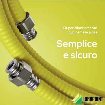 FLESSIBILE GAS CUCINE Ø 1/2 FF X 3000 MM
