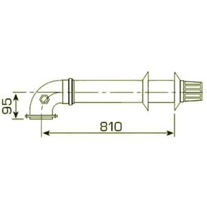 KIT CONDOTTO COASSIALE L. 810 E PRESE ANALISI FUMI - Ø60/100