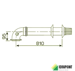 KIT CONDOTTO COASSIALE L. 810 E PRESE ANALISI FUMI - Ø60/100