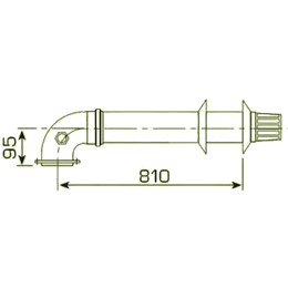 KIT CONDOTTO COASSIALE L. 810 E PRESE ANALISI FUMI - Ø60/100