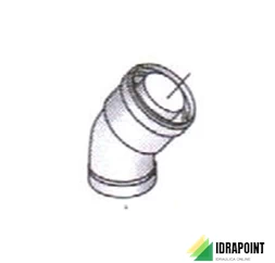 CURVA 90° Ø 60/100 M/F PER CONDENSAZIONE