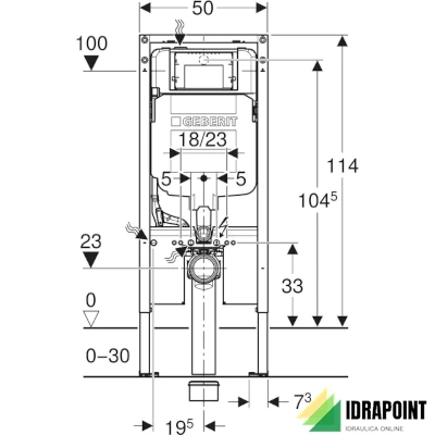 GEBERIT DUOFIX WC SOSPESO 114 CM
