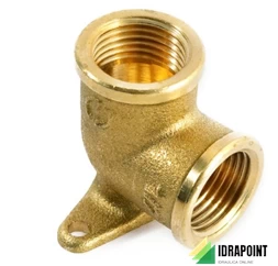 GOMITO A MURO C/FLANGIA 3 FORI F/F Ø 1/2