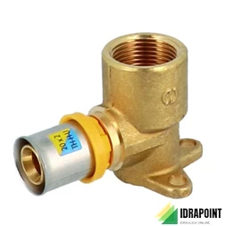 GOMITO MURO CON FLANGIA MULTISTRATO TRIDENT Ø 1/2