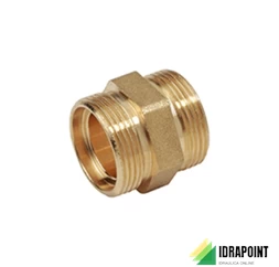 RACCORDO DRITTO IN OTTONE PER ADATTORI Ø 22 MM