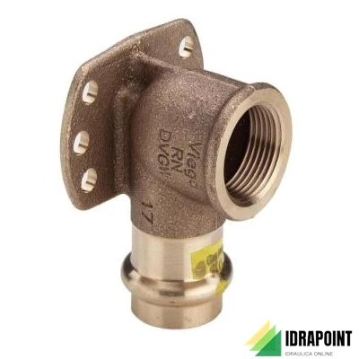 GOMITO 90° CON FLANGIA 2625.5 FILETTATO F. GAS Ø 1/2