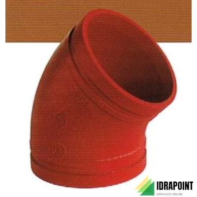 GOMITO SCANALATO A 45° 120 DN 50 Ø 2