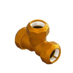 RACCORDO TRIPLO IN OTTONE PER TUBO PE Ø 20 MM
