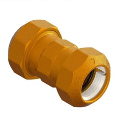 RACCORDO DOPPIO IN OTTONE PER TUBO PE Ø 20 MM