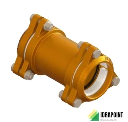 RACCORDO DOPPIO IN OTTONE PER TUBO PE Ø 75 MM