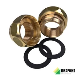 COPPIA BOCCHETTONI IN BRONZO X POMPA Ø 1