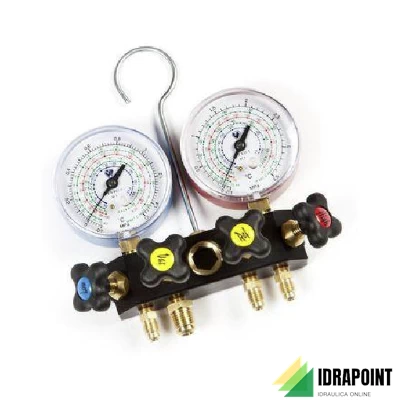 GRUPPO MANOMETRICO 4 VIE GAS MANOMETRI Ø 80 MM GAS R32/R410A