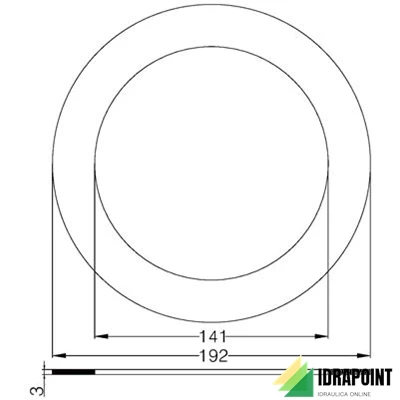 GUARNIZIONE IN GOMMA PER FLANGIA PN 10/16 Ø 5