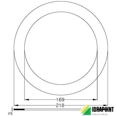 GUARNIZIONE IN GOMMA PER FLANGIA PN 10/16 Ø 6
