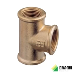 TE IN OTTONE GIALLO Ø 1/4