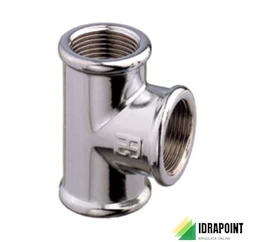 TE OTTONE CROMATO Ø 3/8