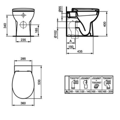 VASO FILO PARETE - SERIE QUARZO BIANCO