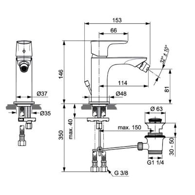 MISCELATORE BIDET - SERIE CONNECT AIR