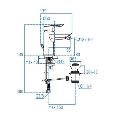 MISCELATORE ESTERNO DOCCIA - SERIE CERAMIX