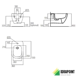 BIDET SOSPESO - SERIE TESI BIANCO EUROPEO