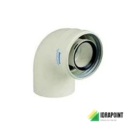 KIT CURVA A 90° CONCENTRICA PER CALDAIA CONDENSAZIONE