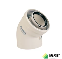 KIT CURVA A 45° PER CALDAIA A CONDENSAZIONE - Ø 60/100 MM