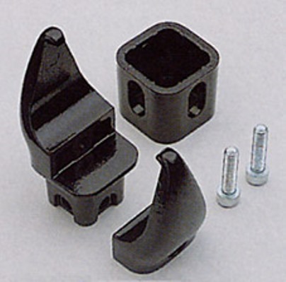 ATTACCO CHELA BANDIERA 5-6 CM BIANCO COLLETTORE SEMIOVALE