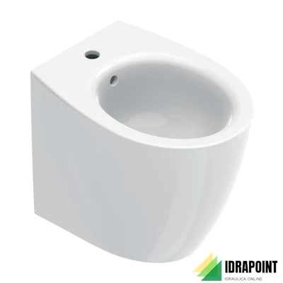 ITALY BIDET MONOFORO FILO PARETE 52X37X41 CM BIANCO LUCIDO