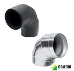 CURVA AL CLAD PREFORMATA CON RIVESTITO ALLUMINIO Ø 19X22 MM