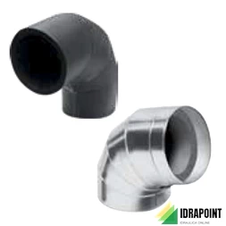 CURVA AL CLAD PREFORMATA CON RIVESTITO ALLUMINIO Ø 19X22 MM