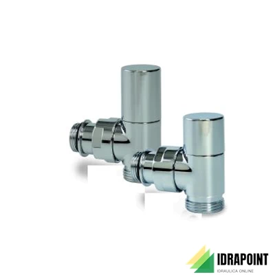 KIT MANUALE VALVOLA CON DETENTORE A SQUADRA CROMO