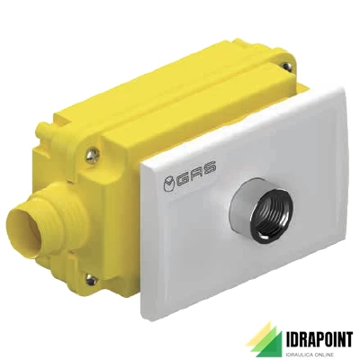 KIT TERMINALE CON SCATOLA INCASSO GAS Ø 3/4X1/2'F