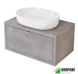 MOBILE DOMUS ROVERE CALDO 80X50 CM 1 CASS. LAVABO CERAMICA