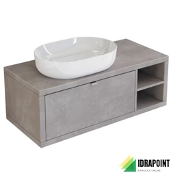 MOBILE DOMUS GRIGIO CALDO 110X50 CM 1 CASS LAVABO A SINISTRA