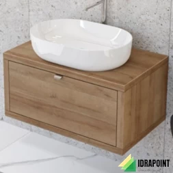 MOBILE DOMUS ROVERE CALDO 80X50 CM 1 CASS. LAVABO CERAMICA