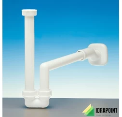SIFONE ECCENTRICO POLYPROPYLENE BIANCO PER LAVABO/BIDET 1643