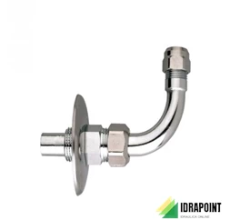 SQUADRETTA SOTTOLAVABO RAME CR FISSA 90° Ø 1/2